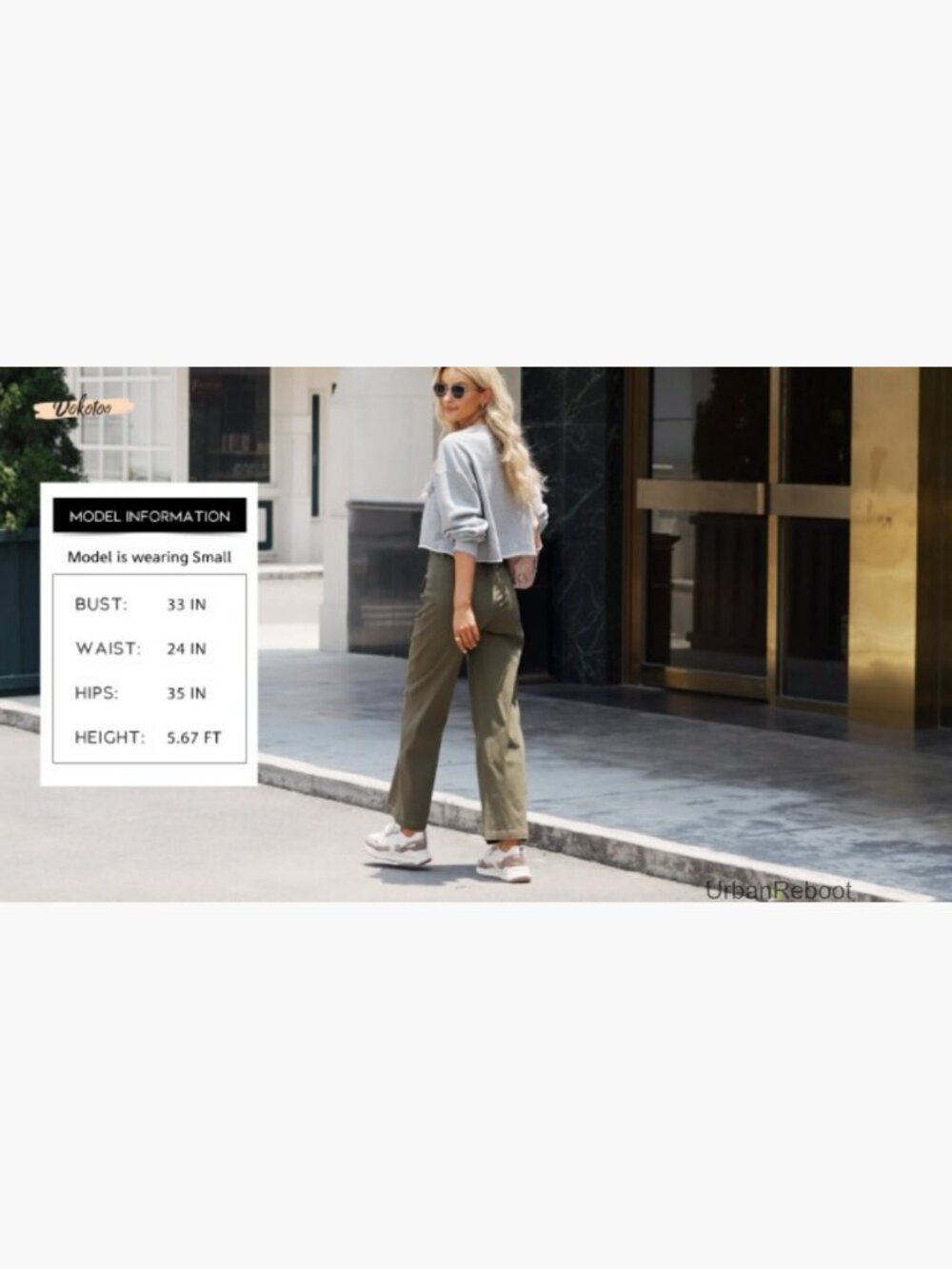 Cargo Baggy Wide Leg High Waist Casual Stretch Pants - Picture 5 of 7